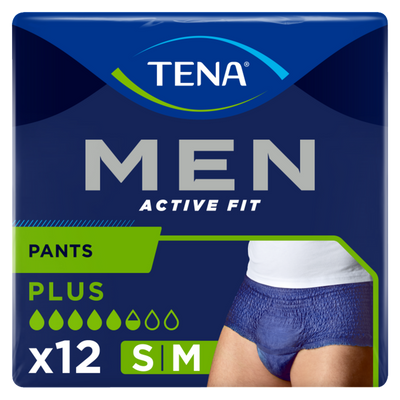 Tena Men active fit pants+ small/medium