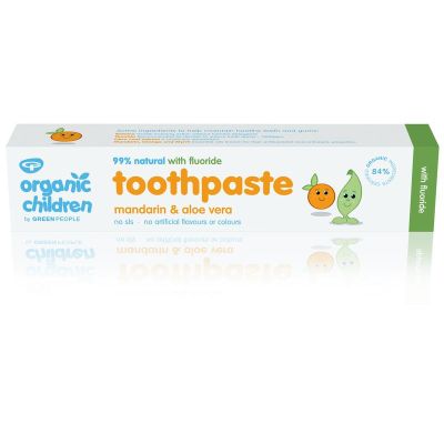 Foto van Green People Organic children mandarin toothpaste with fluoride
