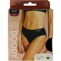 Boody Menstruatieondergoed bikinislip zwart licht/norm S