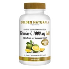 Foto van Golden Naturals Vitamine C1000mg gold vegan