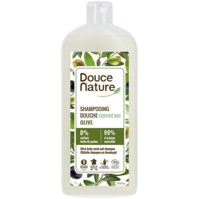 Foto van Douce Nature douchegel&shampoo olijf bio