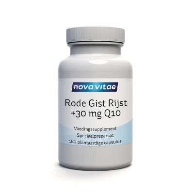 Nova Vitae Rode gist rijst + 30mg Q10 180 Vegetarische capsules - Rode gist rijst