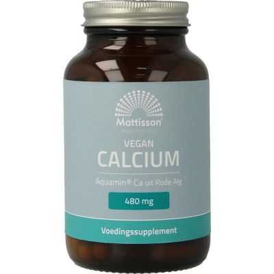 Mattisson Vegan Calcium uit rode alg Aquamin ca 90 Vegetarische capsules - Mineralen enkel