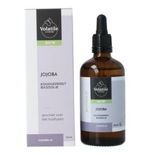 Foto van Volatile Jojoba koudgeperst basisolie bio glazen fles