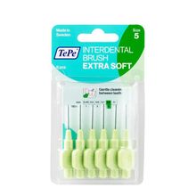 Foto van Tepe Interdentale rager extra soft 0.8 mm licht groen