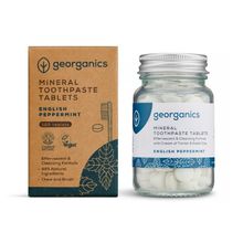 Foto van Georganics Toothpaste tablets english peppermint