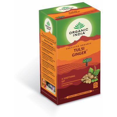 Organic India Tulsi ginger thee bio 25 zakjes - Thee