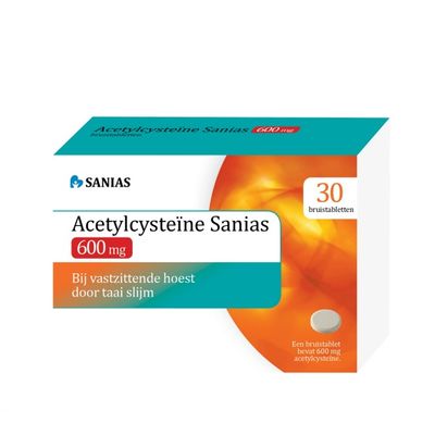 Acetyl cysteine 600 mg 30 bruistabletten - Hoest