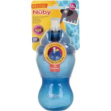 Foto van Nuby Flip it 360ml 12+ maanden blauw
