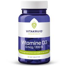 Foto van Vitakruid Vitamine D3 5 mcg