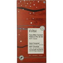 Foto van Vivani Dark caramel Mallorca fleur de sel 62% cacao bio