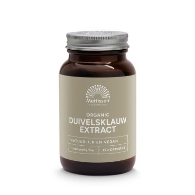 Mattisson Organic duivelsklauw extract 300mg 120 vegicaps - Overige vitaminen/mineralen