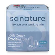 Foto van Sanature Maandverband normaal 100% katoen