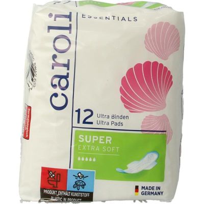 Caroli Maandverband ultra super plus 12 stuks - Maandverband