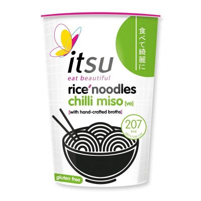 Itsu Chili miso rice noodles cup glutenvrij