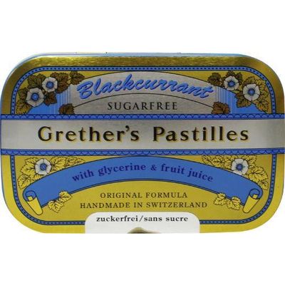Grether blackcurrant suikervrij 110 gram - Snoepgoed suikervrij
