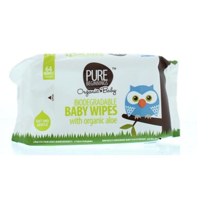 Pure Beginnings Biodegradable baby wipes aloe