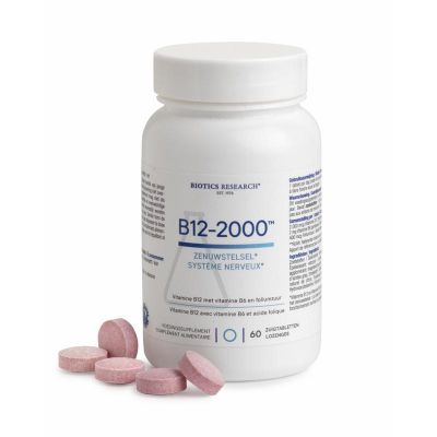 Biotics Vitamin B12 2000 mcg Biotics Vitamin B12 2000 mcg 60 zuigtabletten - Vitamine enkel