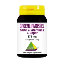 SNP Groenlipmossel forte + vitamines + koper Foto van SNP Groenlipmossel forte + vitamines + koper