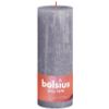 Afbeelding van Bolsius Rustiek stompkaars shine 190/68 frosted lavender