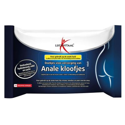 Lucovitaal Anale kloofjes doekjes Lucovitaal Anale kloofjes doekjes 25 stuks - Aambeien