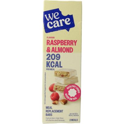 Wecare Bars raspberry almond 116 gram - Gezonde tussendoortjes