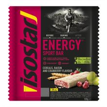 Isostar Energy sport bar cereals raisin cranberry 3x40g Foto van Isostar Energy sport bar cereals raisin cranberry 3x40g