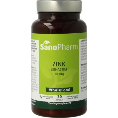 Sanopharm zink wholefood 30 capsules - Mineralen enkel