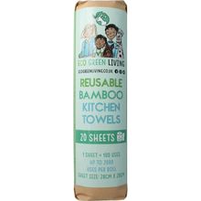 Foto van Eco Green Living Keukenrol bamboo 20 vellen