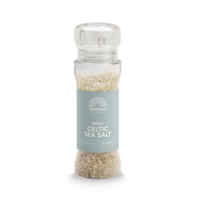 Mattisson Keltisch zeezout celtic sea salt gedroogd molen 125 gram - Keukenzout en specerijen