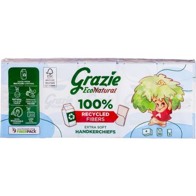 Grazie Natural Zakdoekjes extra soft Foto van Grazie Natural Zakdoekjes extra soft