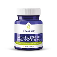 Vitakruid Vitamine D3 25mcg & K2 40mcg Foto van Vitakruid Vitamine D3 25mcg & K2 40mcg