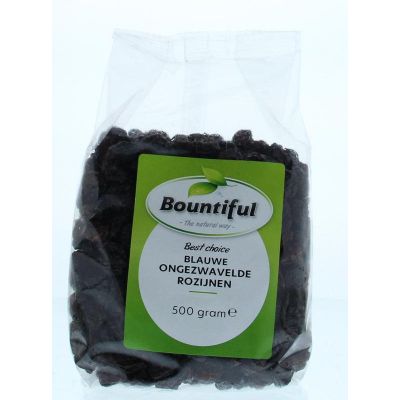 Bountiful Rozijnen blauw ongezwaveld Bountiful Rozijnen blauw ongezwaveld 500 gram - Overig reform/levensmiddelen