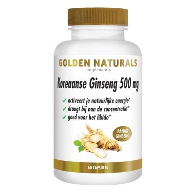 Golden Naturals Koreaanse ginseng 500mg