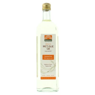 Mattisson MCT olie C8 - coconut pure - 99% caprylic acid 1 liter - Overige vitaminen/mineralen