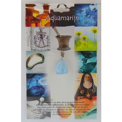 Hanger gezondheidssteen aquamarijn 1 stuks - 