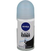 Nivea Deodorant roller invisible black & white pure