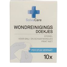 Solvacare Wondreinigingsdoekjes steriel Foto van Solvacare Wondreinigingsdoekjes steriel
