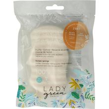 Foto van Lady Green Sponge body crushed walnut
