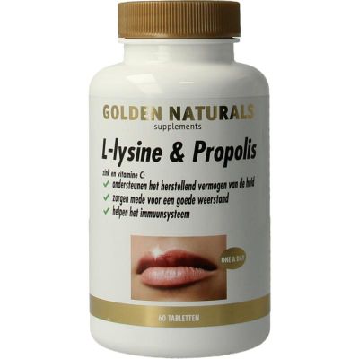 Golden Naturals L-lysine Plus Golden Naturals L-lysine Plus 60 tabletten - Aminozuren