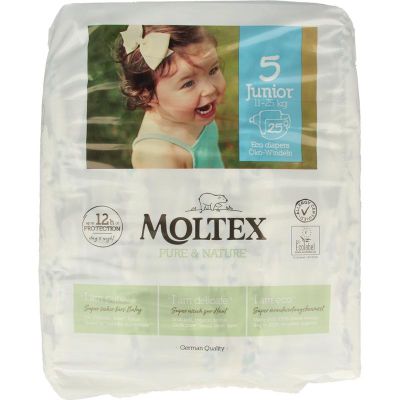 Moltex Pure & nature babyluiers junior 25 stuks - Luiers