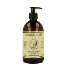 Foto van Marius Fabre Marseille zeep zonder parfum met pomp