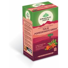 Foto van Organic India Tulsi pomegranate green thee bio