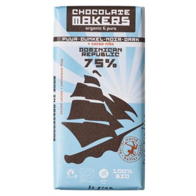 Chocolatemakers Tres hombres 75% cacaonibs