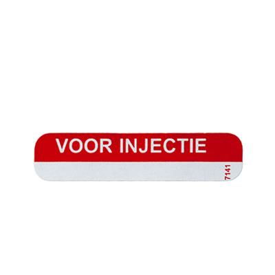 Sticker voor injectie rood 1000 stuks - 