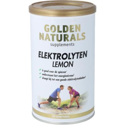 Golden Naturals Elektrolyten lemon 350 gram - Sportvoeding