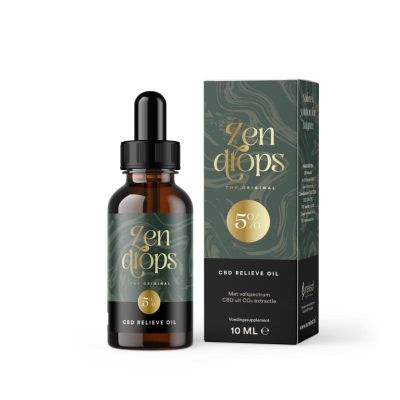 Zendrops CBD relieve oil original 5% 10 Milliliter - Algemeen