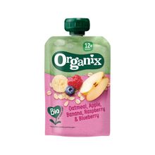 Foto van Organix Just Oatmeal apple banana raspberry blueberry 12+ bio