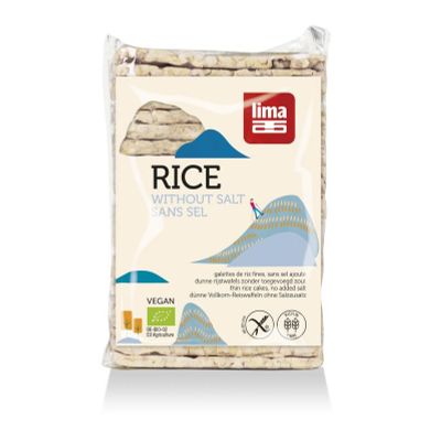 Lima Rijstwafels zonder zout dun recht