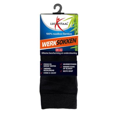 Lucovitaal Bamboe wandel werk sportsokken maat 39-42 1 paar - Kleding/ondergoed